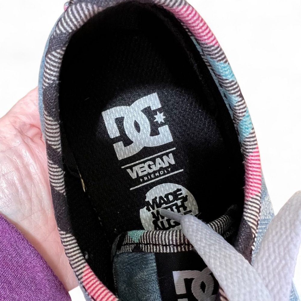 ⭐️ DC Manual Platform Denim Skate Casual Sneakers Women's Shoes Size 6.5 Vegan - Picture 8 of 10